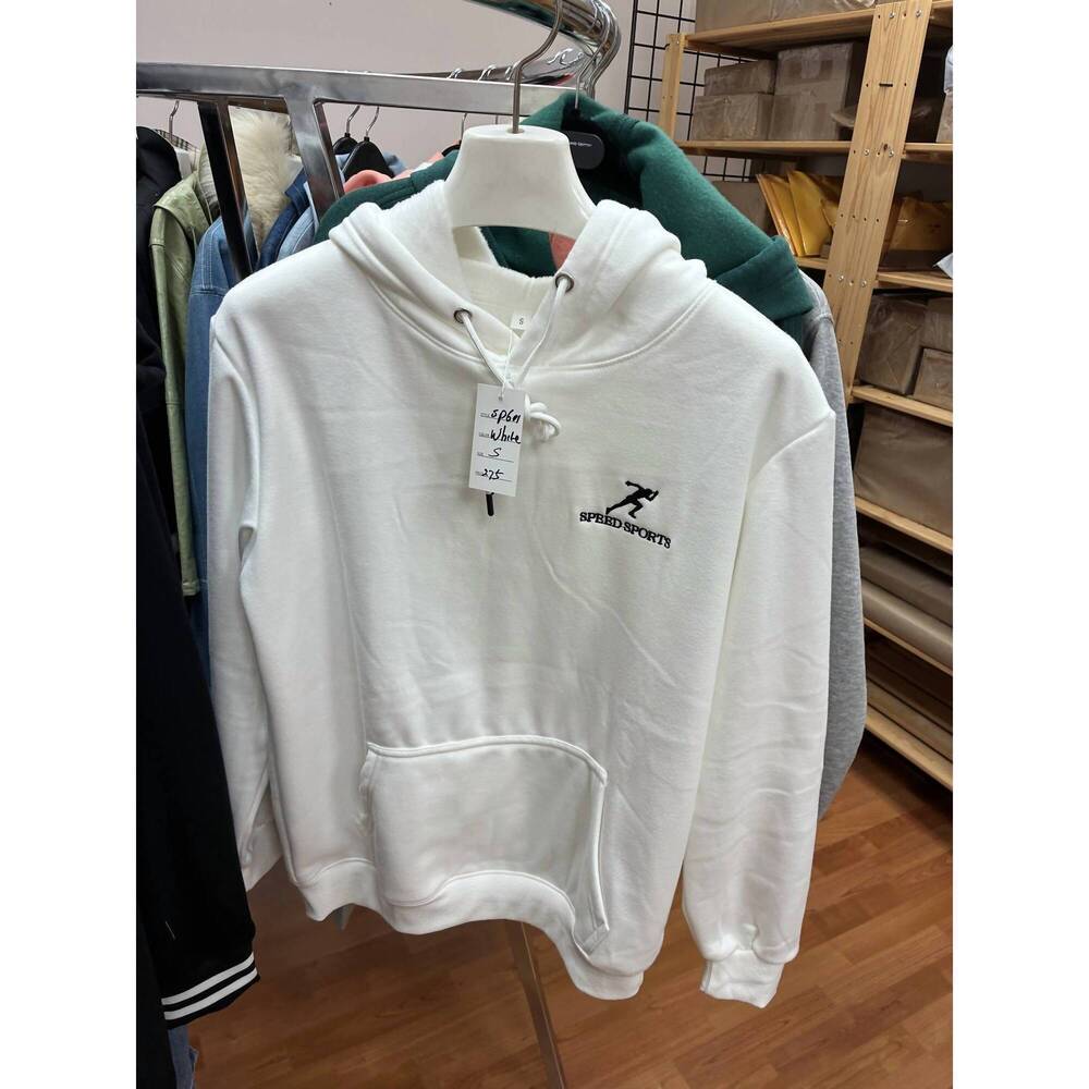 NEW SPEED SPORT unisex - print hoodie in white